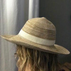INC Concepts Metallic Textured Sun Hat (Tan)